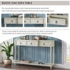 PAGED Rustic Chic Sofa Table with 3 Drawers & Lower Shelf, Solid Wood Entryway Console Tables for Entryway, Entryway Table with Storage - 4 of 4