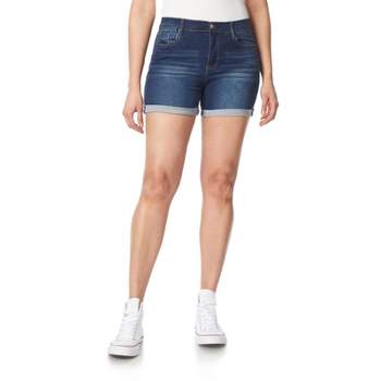 WallFlower Women's Irresistible Denim Shorts High-Rise Insta Soft Juniors (Available in Plus Size)