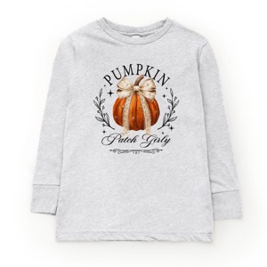 Coquette Pumpkin Patch Girly - Toddler Long Sleeve Graphic Tee and Youth Long Sleeve Graphic T-Shirt - 1 of 3