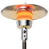 Tangkula Patio Rolling Steel Heater Freestanding Outdoor Propane Heater w/Table Suitable for Garden Wedding & Party - 4 of 4