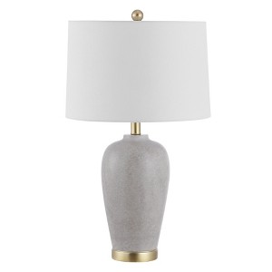 Kline Table Lamp W/ USB Port - 26 Inch Height - TBL4408 - Grey - Safavieh - 1 of 3