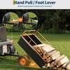 Heavy Duty ATV Trailer Steel Dump Cart, 750 LBS 15 Cubic Feet, Garden Utility with Removable Sides for Riding Lawn Mower Tractor - 4 of 4