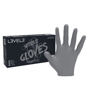 L3 Level 3 Nitrile Gloves - Professional Heavy Duty Disposable Gloves - Latex Free - Fits Snug - Box of 100 - 1 of 4