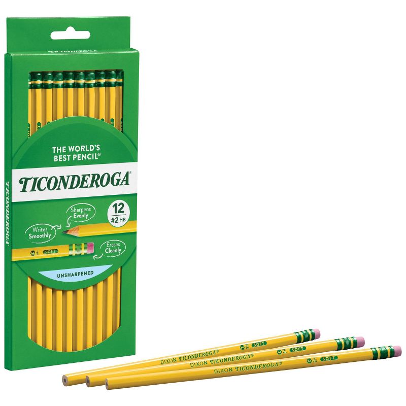 Ticonderoga 12pk #2 Wooden Pencils Yellow, 4 of 7