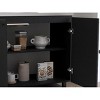 Munora 2-Section Utility Sink with Cabinet - Stainless Steel Countertop, Interior Shelf - Black for Laundry/Utility Room - 4 of 4