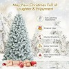 SKONYON 6.5ft Snow Flocked Hinged Artificial Christmas Tree Without Lights - 3 of 3