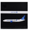 Boeing 737 MAX 8 Commercial Aircraft "United Airlines" White with Blue "Gemini 200" Series 1/200 Diecast Model by GeminiJets - 3 of 3