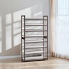 Shoe Rack, 8-Tier Shoe Organizer, Metal Shoe Storage, Entryway, Set of 2, 4-Tier Stackable Shoe Shelf, with Adjustable Flat or Angled Shelves - 3 of 4