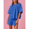 Imily Bela Women's Summer Casual 2 Piece Loose Short Sweatshirt and High Waisted Running Shorts Sweatshirt Set - 3 of 4