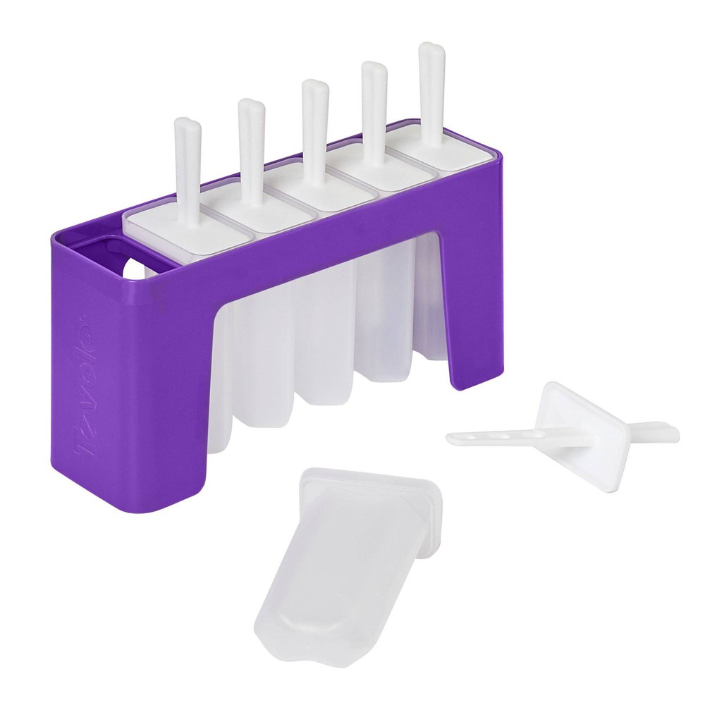 Photos - Barware Tovolo Set of 6 Wave Pop Molds Royal Purple: Plastic, 20.4 Volume, 3.4 Capacity per Cavity, Dishwasher-Safe, Freezer Safe