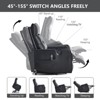 Black PU Single Motor Power Lift Recliner Chair with Massage and Heat for Elderly, Max Reclining Angle 155° - 4 of 4