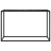 vidaXL Console Table Black Toughened glass, powder-coated steel - 3 of 4