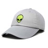 Dalix Alien Embroidered UFO Dad Hat Cotton Baseball Cap Adjustable Mens - 4 of 4
