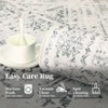 Machine Washable Vintage Floral Rug - Low Pile Non-Slip & Stain Resistant Carpet , Beige 5x7 - 4 of 4