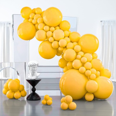 PartyWoo Balloons Mustard Yellow Fall Color Orange Yellow 36 18 12 10 5 Inch 100 pcs