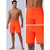 INSPIRE CHIC Men's Summer Lightweight Solid Color Drawstring Waist Board Shorts - 4 of 4