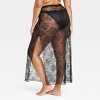Women's Lace Unlined Lingerie Skirt - Auden™ Black - 2 of 4
