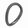 Black Bow Jewelry 2.25mm Stackable Black Plated Silver Curved Band - 3 of 4