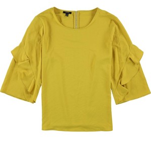 Alfani Womens Zip-Back Ruffled Blouse - 1 of 1