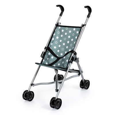 Buggy Doll Umbrella Stroller, Green & White Stars