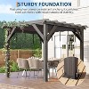10x10 Ft Outdoor Spruce Wooden Gazebo Pergola with Canopy and Installation Kit - 4 of 4