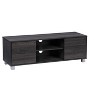 CorLiving Hollywood Wood Grain TV Stand for TVs up to 55" with Doors Dark Gray : Entertainment Console, Wood Composite, No Tools Assembly - 3 of 4