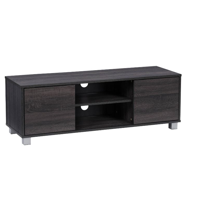 Hollywood Wood Grain TV Stand for TVs up to 55&#34; with Doors Dark Gray - CorLiving, 3 of 12