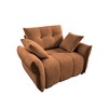 Sapphtopaz Single Sofa with Throw Pillows Ergonomic Upholstered Couches with Armrests Comfy Couch Sofa Chair for Living Room,Apartment,Bedroom - 3 of 4