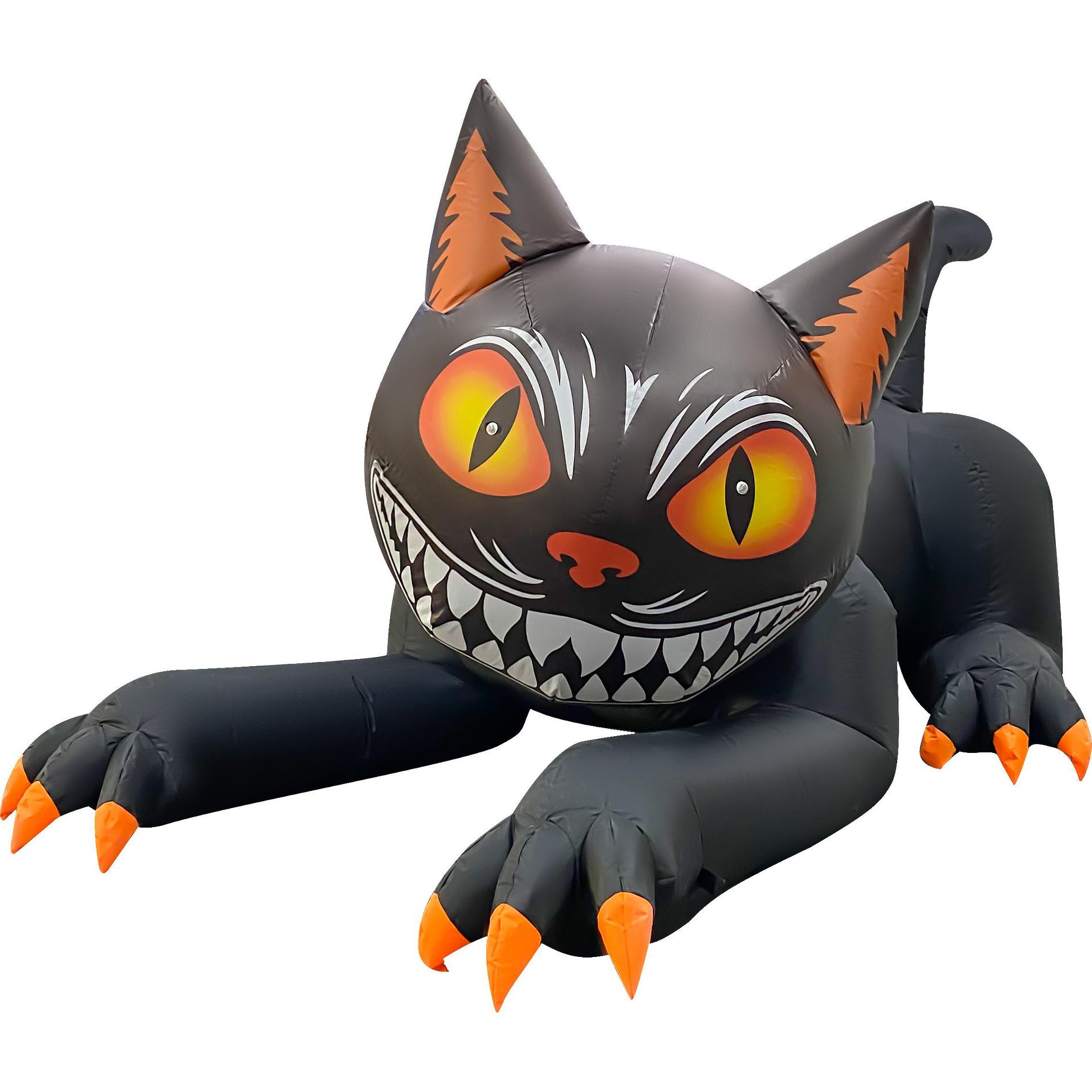 GOOSH 7.4ft Animated Light-Up Inflatable Black Cat Halloween Yard Decoration