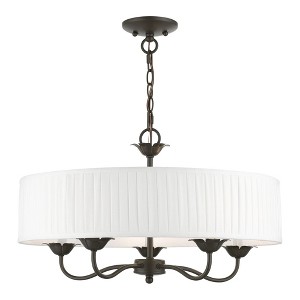 Livex Lighting Edinburgh 5 - Light Pendant in  English Bronze - 1 of 1