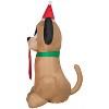 Gemmy Christmas Inflatable Dog with Santa Paws Sign, 5 ft Tall, Multi - 3 of 4