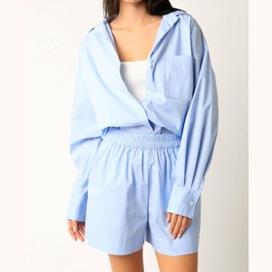 Women's Kate Solid Button Down Shirt - OLIVACEOUS - 1 of 2