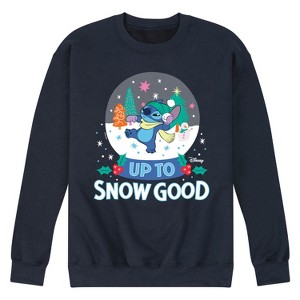 Men's - Lilo and Stitch - Up To Snow Good Graphic Fleece Sweatshirt - 1 of 4