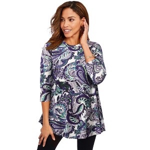 Jessica London Stretch Knit Swing Tunic - 1 of 4