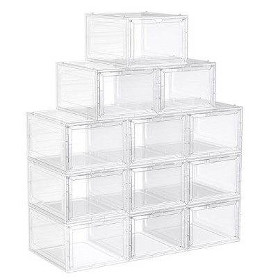 Songmics Shoe Boxes Clear Shoe Organizers Set Of 12 : Target