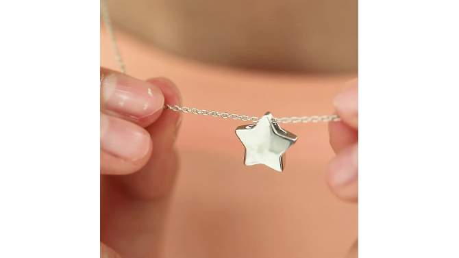 Girls' Tiny Star Sterling Silver Necklace - In Season Jewelry, 2 of 7, play video