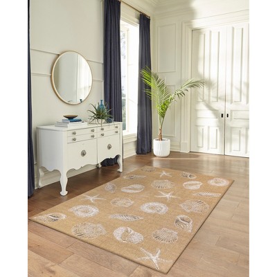 Sand Flat Woven Synthetic Coastal Indoor/Outdoor Rug