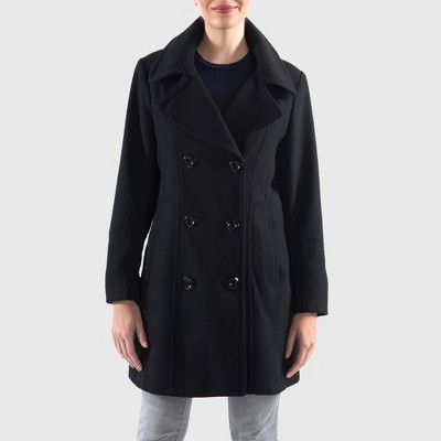 Alpine Swiss Norah Women’s Wool Blend Peacoat Runs Large – Double-Breasted Jacket with Flattering Fit