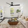 Parrot Uncle 52" Black Modern LED Ceiling Fan with Remote and Light - 2 of 4