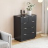 Karl Home 5-Drawer Black MDF 28.35in. W Chest of Drawer - 4 of 4