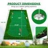 LOVSON 12x5 FT Golf Putting Green, Golf Training Mat with High-quality Turf, 3 Holes, 3 Flags and Cups for Indoor Outdoor - 3 of 4