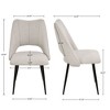 PAGED Modern Dining Chairs Set of 4 with Metal Legs, Dining Room Chairs with Adjustable Feet for Dining Room, Kitchen, Restaurant - 2 of 4