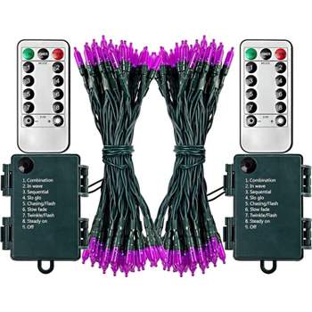 Joiedomi 2 Sets of 50 Purple String Lights