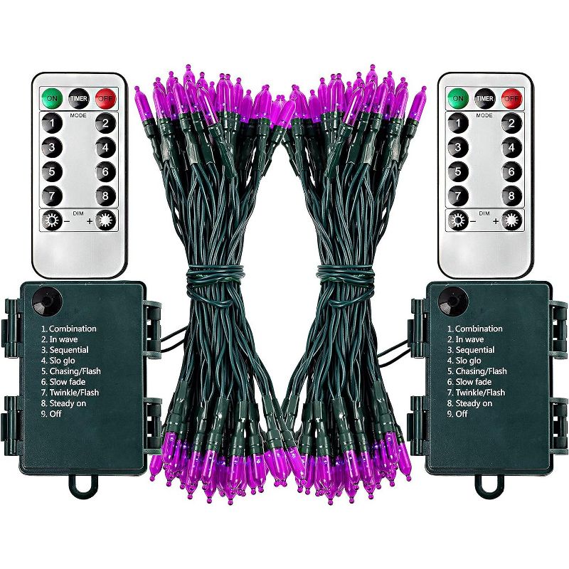 Joiedomi 2 Sets of 50 Purple String Lights, 1 of 6