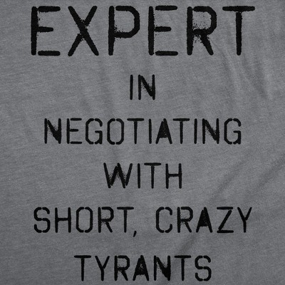 Мужские футболки Crazy Dog T-Shirts, Inc. Mens Funny T Shirts Expert In Negotiating With Short Crazy Tyrants Sarcastic Parenting Graphic Novelty Tee for Men - Crazy Dog Men's T Shirt With XL — фото 2