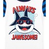Always Jawsome Youth Boy's Blue & Black Striped Short Sleeve Shirt & Sleep Pants Set - 3 of 4