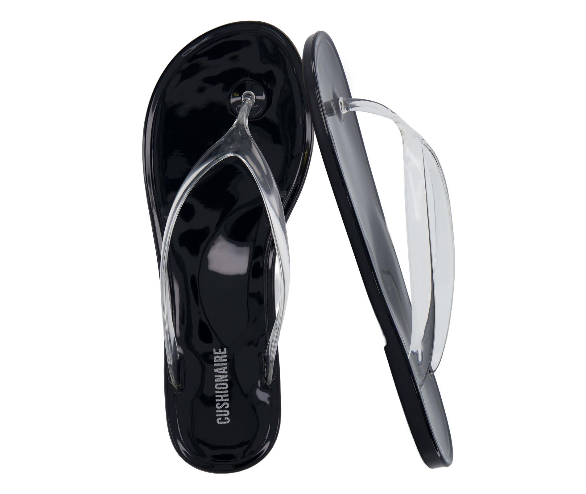 CUSHIONAIRE Splash Jelly Flip Flops for Women With Flexible Sole and Soft Footbed Sandals