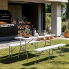 SKONYON 6ft Folding Table Portable Indoor Outdoor Picnic Party Dining Camping - 3 of 4