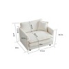 41.4" Deep Seat Chenille Armchair, Oversized Upholstered Reading Chair with Cushion for Living Room Bedroom-3irtyhousy - 4 of 4