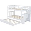 Streamdale Stairway Twin-Over-Twin Bunk Bed With Twin Size Trundle For Bedroom, Dorm, Adults, White - 4 of 4